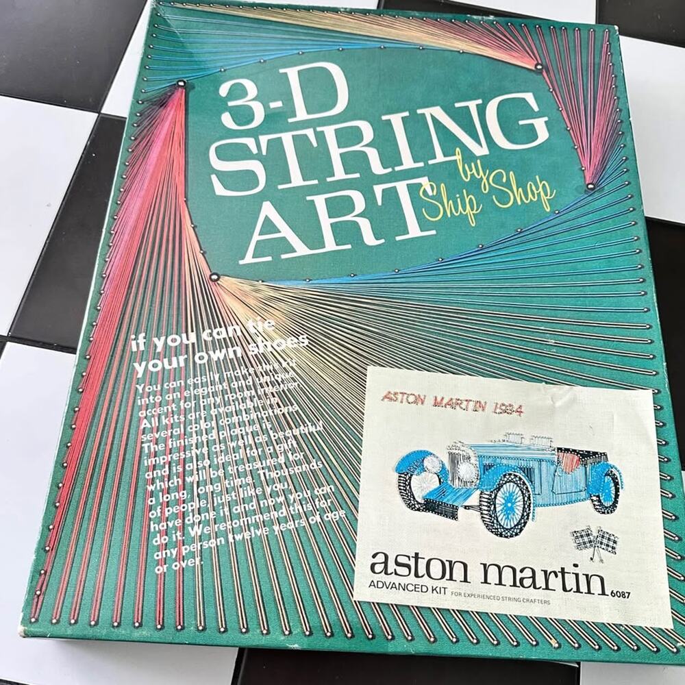 vintage 3-D String Art kit by Ship Shape Aston Martin design for experts - Picture 2 of 9